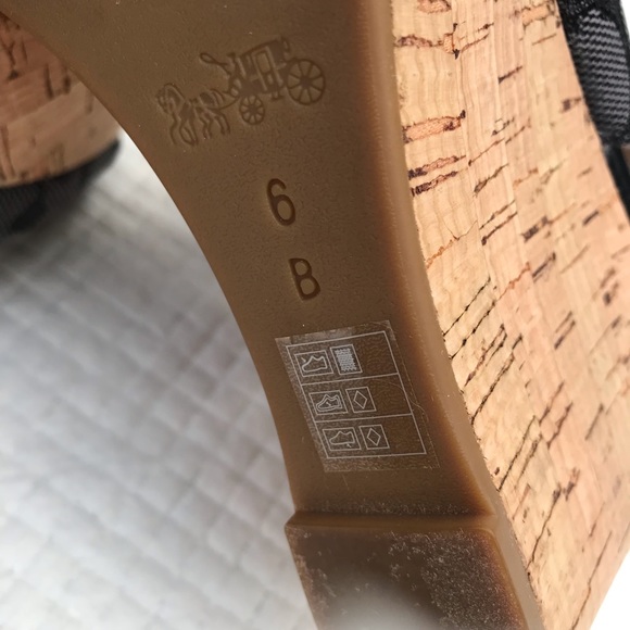 Coach Grey Open Toe Slingback Wedge - Picture 9 of 10